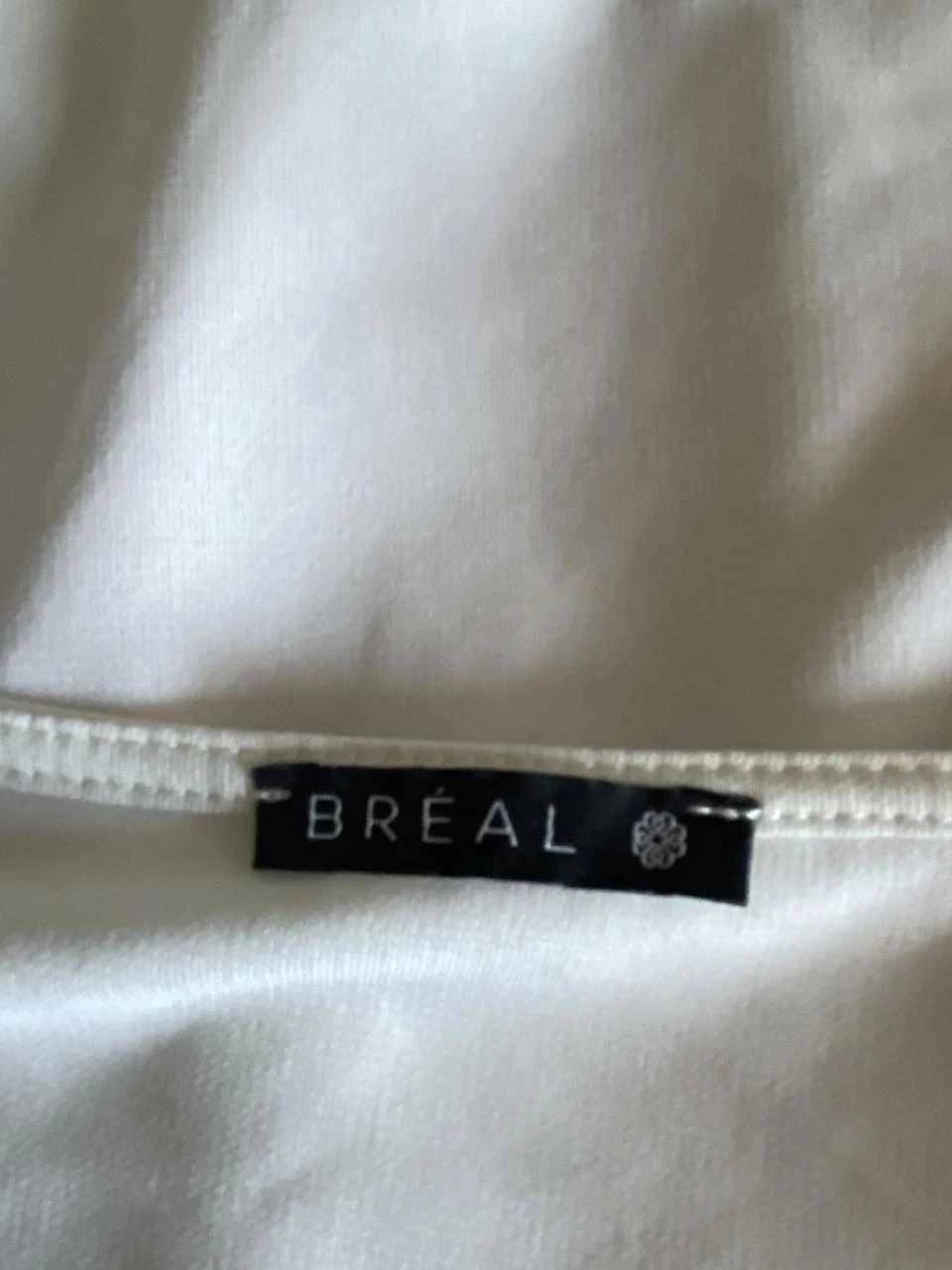 Blusa de doble tejido rosa pálido & blanco BRÉAL T38 – Encaje – photo 10